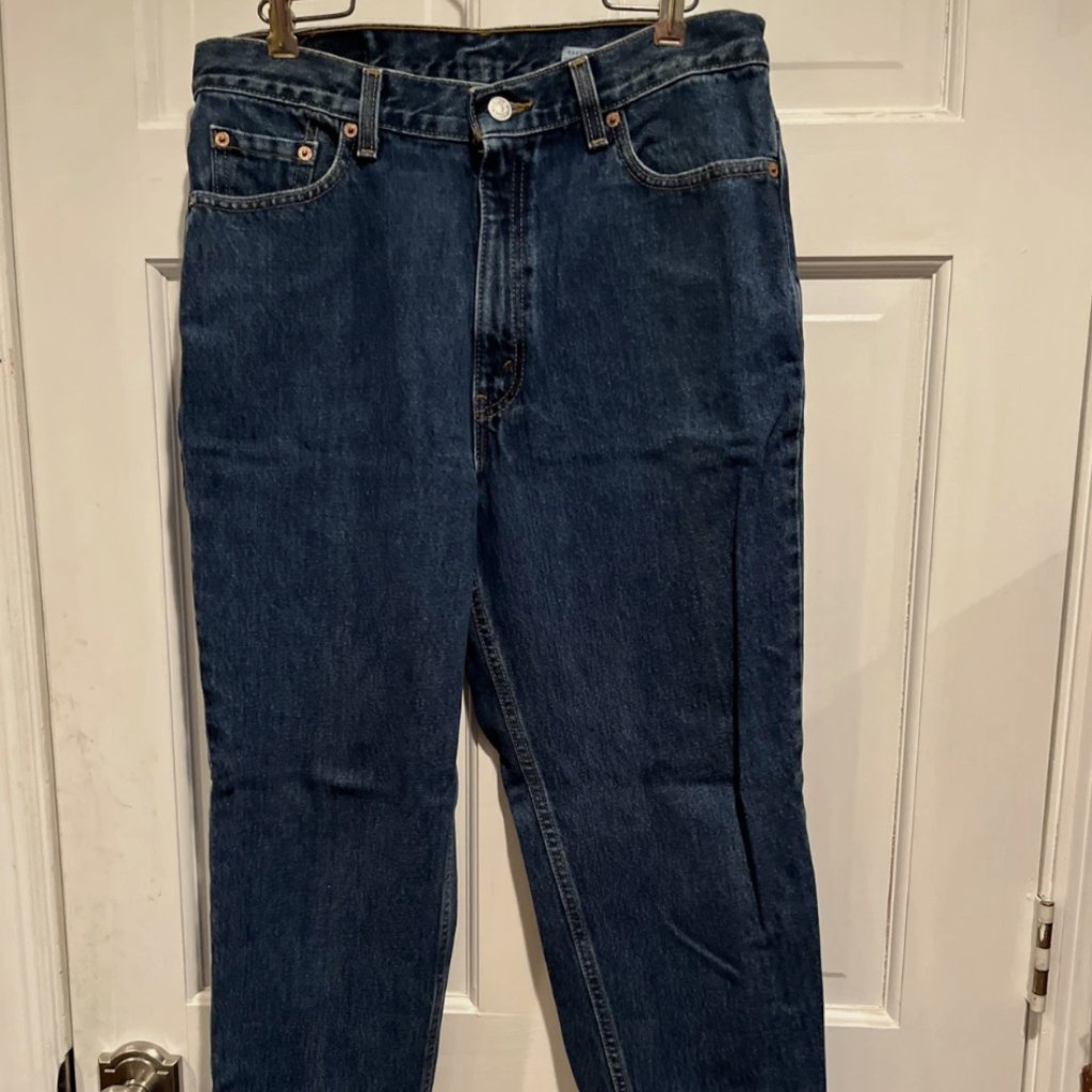 Vintage Levi’s 512 Slim Fit Straight Leg Jeans Womens 14 S Dark Wash Denim 34x28